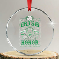Vintage Irish Pride And Honor St Patricks Day Crystal Glass Ornament