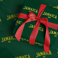 Vintage Jamaica Wrapping Paper Roll Retro Jamaican Flag National Pride Vacation - Wonder Print Shop