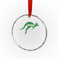 Vintage Kangaroo Australia Crystal Glass Ornament Patriotic Country Pride Graphic Aussie Roo Kangaroo