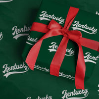 Vintage Kentucky Wrapping Paper Roll Varsity Script Retro Sports Jersey Style