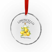 Vintage Limoncello Lemon Liqueur Crystal Glass Ornament Italian Summer Letter Fruit Printed Graphic