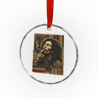 Vintage Marley Guitarist Crystal Glass Ornament Rastaman Rastafari Music Vibes Only Rasta Jamaica Reggae - Wonder Print Shop