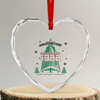 Vintage Nakatomi Plaza 1988 Christmas Party Heart Crystal Glass Ornament - Wonder Print Shop