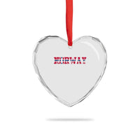 Vintage Norway Fotball Heart Crystal Glass Ornament Scandinavian Pride Fan Gift
