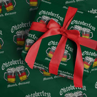 Vintage Oktoberfest Munich Wrapping Paper Roll Prost Beer Germany Flag Drinking - Wonder Print Shop