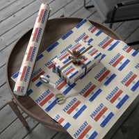 Vintage Paraguay Flag Distressed Paraguayan Pride Patriotic Soccer Fan Graphic Wrapping Paper Roll