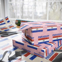 Vintage Paraguay Flag Distressed Paraguayan Pride Patriotic Soccer Fan Graphic Wrapping Paper Roll