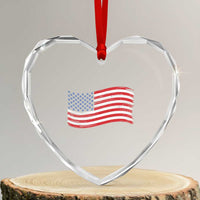 Vintage Patriotic American Flag Dog And Cat Paw Heart Crystal Glass Ornament Gift For Pet Lover