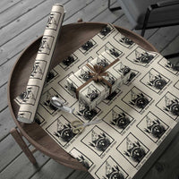 Vintage Raccoon Wrapping Paper Roll Retro Silly Trash Panda Meme - Wonder Print Shop