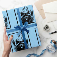 Vintage Raccoon Wrapping Paper Roll Retro Silly Trash Panda Meme - Wonder Print Shop