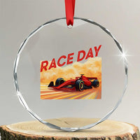 Vintage Racing Formula Car Crystal Glass Ornament TS14