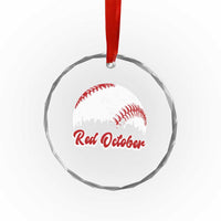 Vintage Red October Crystal Glass Ornament Philadelphia Skyline Retro Philly Cityscape - Wonder Print Shop