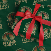 Vintage Retro Dont Make Me Get My Flying Monkeys Wrapping Paper Roll - Wonder Print Shop