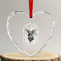 Vintage Saint Michael Archangel Protect Us Prayer Heart Crystal Glass Ornament