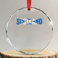 Vintage Scotland Crystal Glass Ornament Scottish Flag Retro Pride