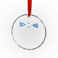 Vintage Scotland Crystal Glass Ornament Scottish Flag Retro Pride