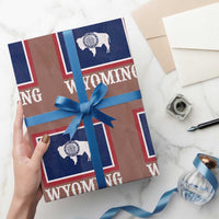 Vintage State of Wyoming Flag Bison Cheyenne Jackson Hole Wrapping Paper Roll