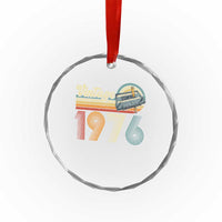 Vintage Sunset 1976 Retro Cassette Crystal Glass Ornament Mechanical Dial Tech Nostalgia 50th Birthday