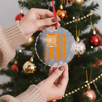 Vintage Tennessee Crystal Glass Ornament Retro Classic TN Orange Retro Baseball American US Flag