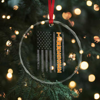 Vintage Tennessee Crystal Glass Ornament Retro Orange TN American Flag Patriotic US State