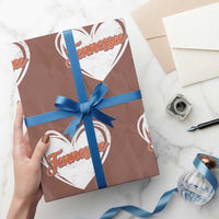 Vintage Tennessee Wrapping Paper Roll Heart Graphic TN Orange US State