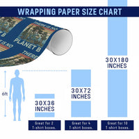 Vintage There Is No Planet B Earth Day Gift Wrapping Paper Roll