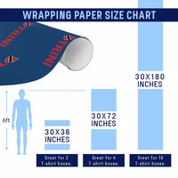 Vintage Trini Wrapping Paper Roll Trinidad and Tobago Flag Minimalist Patriotic Caribbean Pride