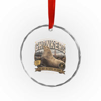 Viral Chonkers San Francisco Sea Lion Crystal Glass Ornament Retro Pier 39 Fisherman's Wharf Souvenir