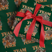 Viral Punch Monkey Wrapping Paper Roll Cute Baby Monkey With Plush Toy Meme