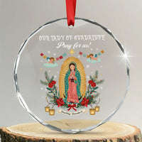 Virgin Mary Crystal Glass Ornament Our Lady Of Guadalupe Pray For Us - Wonder Print Shop