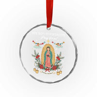 Virgin Mary Crystal Glass Ornament Our Lady Of Guadalupe Pray For Us - Wonder Print Shop