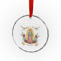 Virgin Mary Crystal Glass Ornament Our Lady Of Guadalupe Pray For Us TS14