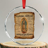 Virgin Mary Crystal Glass Ornament Our Lady Virgen De Guadalupe TS14