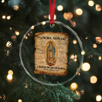 Virgin Mary Crystal Glass Ornament Our Lady Virgen De Guadalupe - Wonder Print Shop