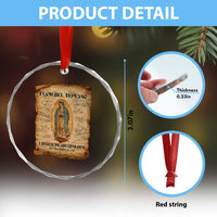 Virgin Mary Crystal Glass Ornament Our Lady Virgen De Guadalupe TS14