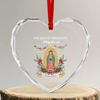Virgin Mary Heart Crystal Glass Ornament Our Lady Of Guadalupe Pray For Us - Wonder Print Shop