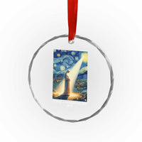 Virgin Mary Starry Night Crystal Glass Ornament Luke 2:11 Christian Faith TS14
