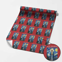 Virgin Mary Starry Night Wrapping Paper Roll Mother of Christ Catholic - Wonder Print Shop