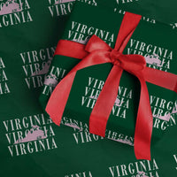 Virginia State Map Wrapping Paper Roll East Coast State Pride Travel Gift