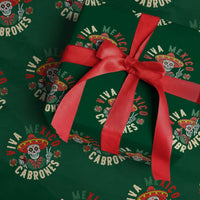 Viva Mexico Cabrones Wrapping Paper Roll Skull Mexican Christmas - Wonder Print Shop