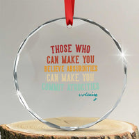 Voltaire Quote Crystal Glass Ornament Protest Believe Absurdities Commit Atrocities Retro TS10