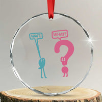 Wait What Grammar English Teacher Crystal Glass Ornament Funny Punctuation Gift