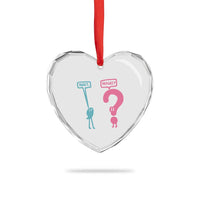 Wait What Grammar English Teacher Heart Crystal Glass Ornament Funny Punctuation Gift