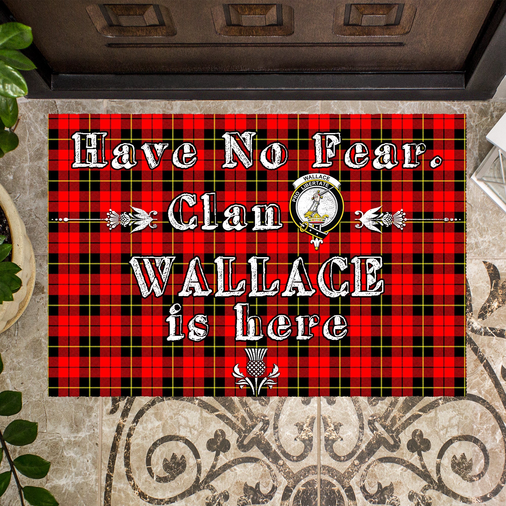 wallace-hunting-red-clan-tartan-door-mat-family-crest-have-no-fear-tartan-door-mat