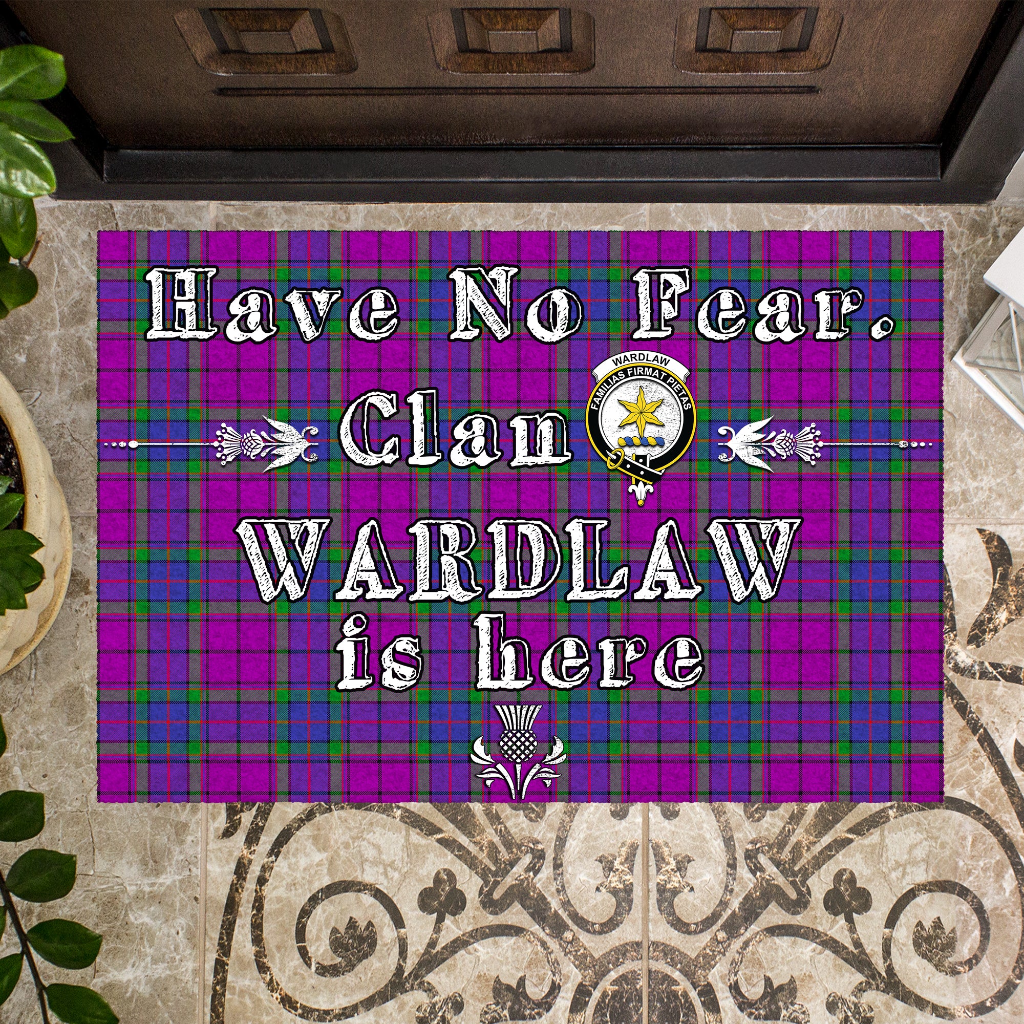 wardlaw-modern-clan-tartan-door-mat-family-crest-have-no-fear-tartan-door-mat