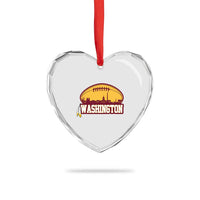 Washington Heart Crystal Glass Ornament Football Native American Feather - Wonder Print Shop