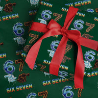 Water Fire Element Six Seven Wrapping Paper Roll Trendy Meme Gift