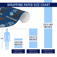 Water Fire Element Six Seven Wrapping Paper Roll Trendy Meme Gift
