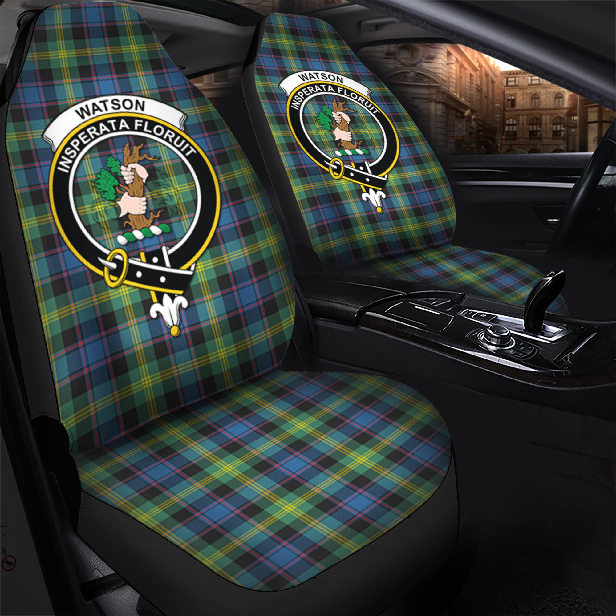Watson Ancient Clan Tartan Car Seat Cover, Family Crest Tartan Seat Cover TS23