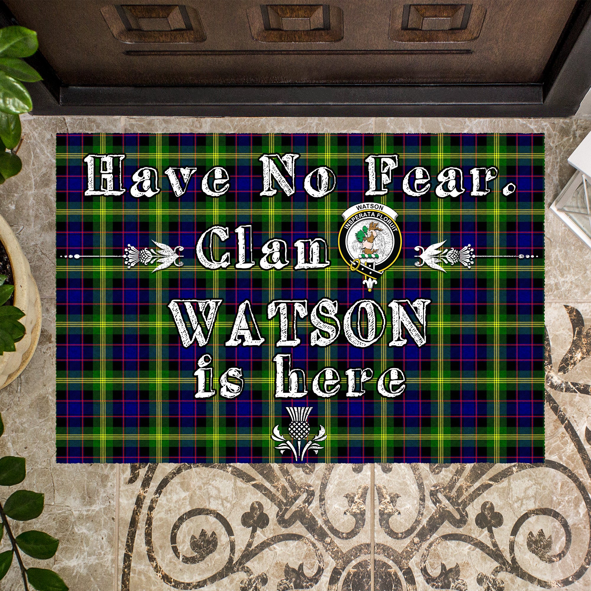 watson-modern-clan-tartan-door-mat-family-crest-have-no-fear-tartan-door-mat